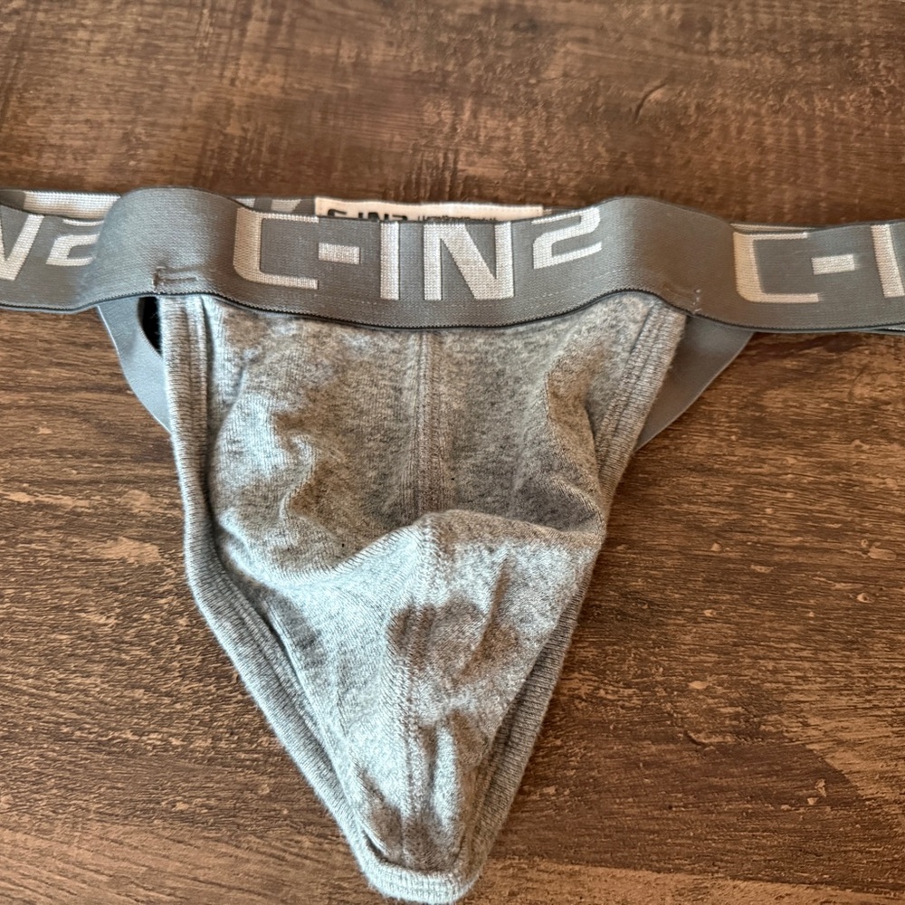 C-IN2 Core Y-Back Low Rise Thong, Gray, Large - Picture 4 of 6